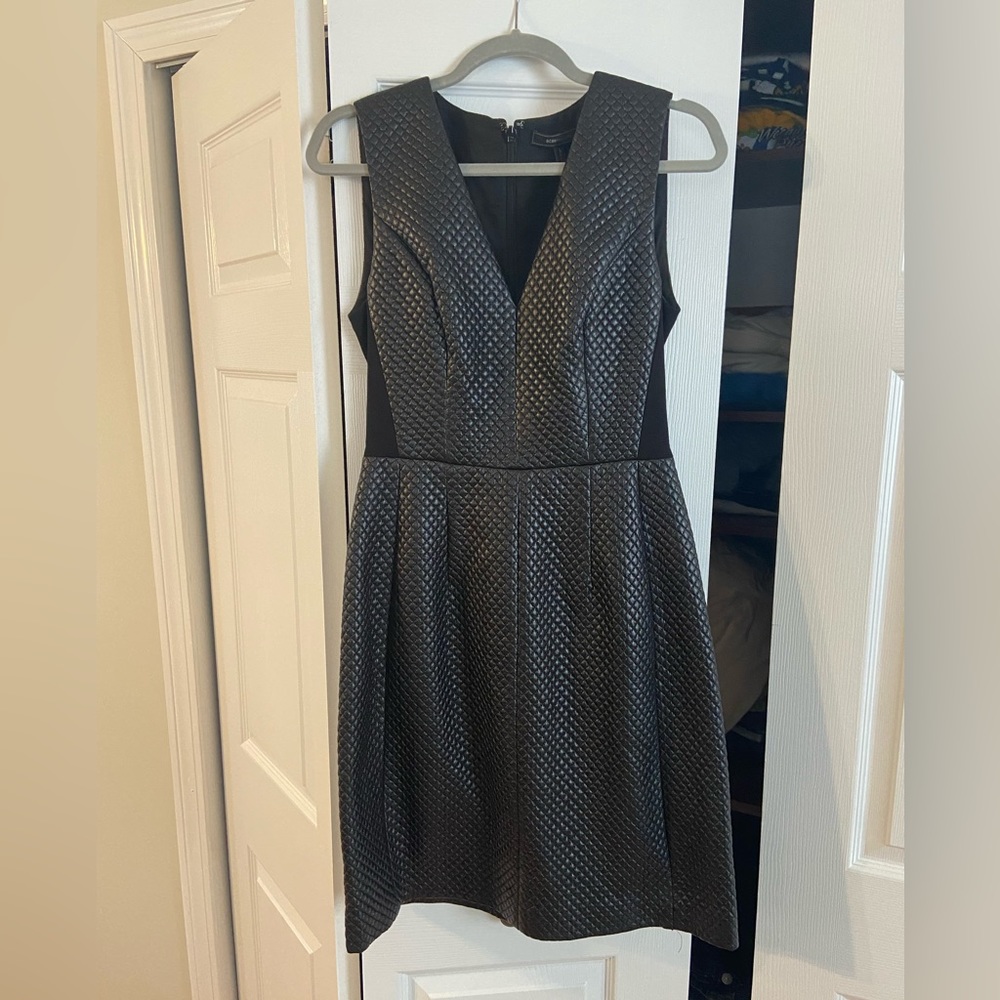 BCBGMazAzria faux leather dress size 8. Worn twice